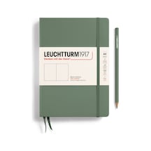 Leuchtturm1917 Not Defteri Orta Boy A5 , Sert Kapak, 251 Numaralandırılmış Sayfa, Düz, Zeytin Yeşili Yeşil