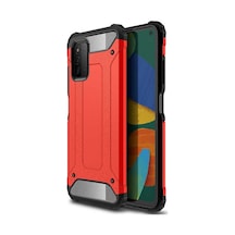 Kilifone - Samsung Uyumlu Galaxy A03s - Kılıf Çift Katman Zırh Tank Crash Military Kapak - Kırmızı
