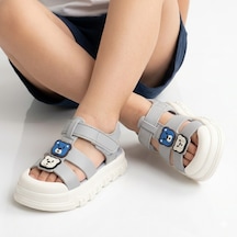 Kindep Kids Kaymaz Taban Çocuk Sandalet Gri