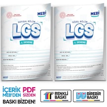 2026 LGS 8.sınıf Meb Online Türkiye Geneli 3. Deneme (Sayısal–SÖZEL) Büyük Boy Renkli Baskı Ücreti