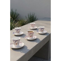 Klauzy 6 Kişilik Porselen Kahve Fincan Takımı - 90 Ml Renkli