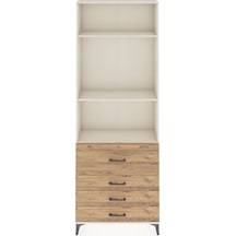 Arges Dolap 3 Raflı 4 Çekmeceli 88x30x243 Aytaşı-çam Aytaşı