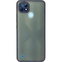 Muratech Newface Realme C21 Kılıf Montreal Silikon Kapak - Lacivert