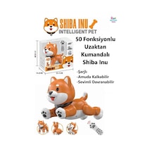 Uzaktan Kumandalı 50 Fonksiyon Akıllı Interaktif Öğretici Robot Oyuncak Köpek Shiba İnu Turuncu
