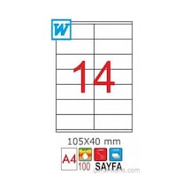 Goldmoon 2008 Laser A4 Sayfa Etiketi 105X40MM 100'lü Paket
