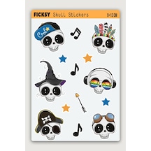 Kuru Kafa Sticker Seti - 14 Adet Kurukafa Etiket Çıkartma Diğer