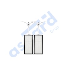 Roborock Q5, Q5+, Q5 Pro,q5 Pro+ Uyumlu 2 Yan Fırça 2 Filtre Pkt-iasgf0000476