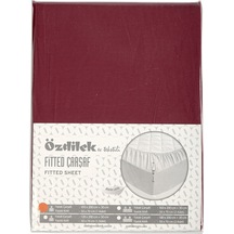 Özdilek  Trendy Tek Kişilik Lastikli Fitted Çarşaf Bordo 100x200+30
