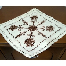 6 Adet Peçete Dantelli El Örme Laseli Peçete (35x35)