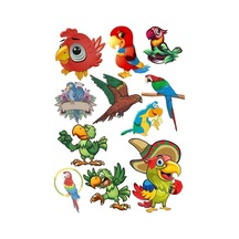 Papağan Sticker Set-1 12 Parça Telefon, Tablet, Defter, Laptop Sticker