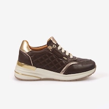 Kemal Tanca Kadın Eva Taban Kapitone Dikiş Bağcıklı Spor & Sneaker Ayakkabı 7100 Kahve