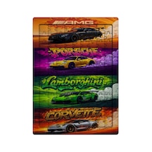 Ghostbastır Design Spor Arabalar 99 Parça Ayaklı Puzzle Dekoratif Çocuk Yapbozu 044