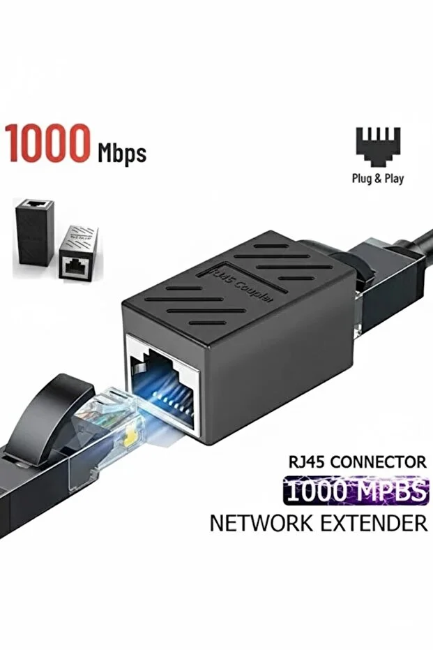 Gigabit Destekli Rj45 Dişi Dişi Cat5e/cat6/7/8 Ethernet Internet Lan Ağı Birleştirici Ara Aparatı