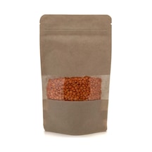 Pencereli Kraft Kilitli Doypack Ambalaj 18 X 29 + 4,5 Cm. 750 Gr. -1000 Adet