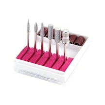 Manikür Pedikür Makinesi için Metal Uç 6'lı + Zımpara 6'lı