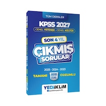 Yediiklim Yayınları 2027 Kpss Genel Yetenek Genel Kültür Son 4 Yıl Tamamı Çözümlü Çıkmış Sorular