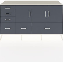 Kronos Konsol 4 Raflı 6 Çekmeceli 3 Kapaklı 176x59x99 Aytaşı-antr Aytaşı-antrasit