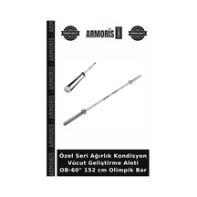 Özel Seri Ağırlık Kondisyon Vücut Geliştirme Aleti Ob-60" 152 Cm Olimpik Bar Çok Renkli