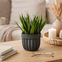 Dekor Dekoratif Saksılı Yapay Çimen - Yeşil - 8 Cm