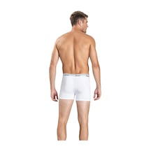 Jiber Erkek 6'lı Pamuklu Likralı Boxer 0156 Beyaz