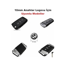 10 Mm Vw Golf Jetta Polo Için 2 Adet Araç Anahtar Logo Amblemi