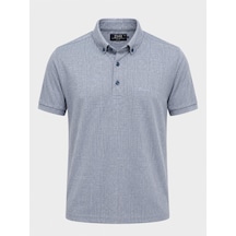 Classics Men Zamur Slim Fit Erkek Polo Yaka Kısa Kol Tişört 7708 Mavi