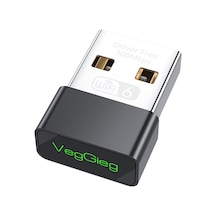 Veggieg 300 Mbps Wifi 6 Çift Bant Kablosuz Alıcı Verici Nano Usb Adaptör