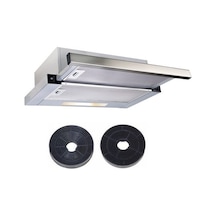 Hibsan 8062 X Sürgülü Çift Motor Aspiratör + Karbon Filtre