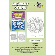 Labirent Oyunu 3. Seviye 64 Görevlik Zor Zeka Ve Dikkat Geliştirme Seti