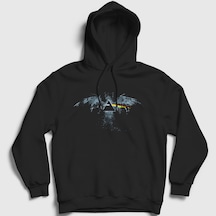 Presmono Unisex Eagle Pink Floyd Kapüşonlu Sweatshirt Siyah