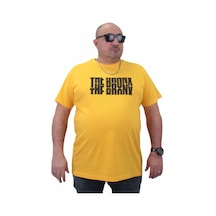 Moc Grande Mocgrande Erkek Büyük Beden Sıfır Yaka Tişört The Bronx 23174 Sarı