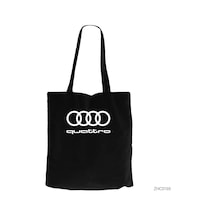Audi Quattro Siyah Kanvas Bez Çanta Siyah