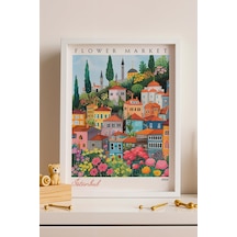 İstanbul Türkiye Çerçeveli Tablo Seyahat Severlere Salon Ve Ofis İçin Estetik Duvar Dekoru Travel Flower Market