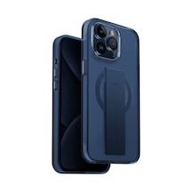 Apple Uyumlu iPhone 15 Pro Max Heldro Mag Serisi Magsafe Özellikli Magclick Tutma Bandı Flexgrip Deep Blue 01-Gümüş