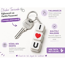 I Love You Clicker Anahtarlık , Love Clicker Araç Anahtarlığı - Kalpli Araba Anahtarlık