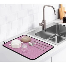 Bulaşık Kurutma Matı Bulaşık Matı - Pembe