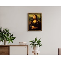 Bk Home Mona Lisa Tasarımlı Doğal Masif Ahşap Çerçeveli Tablo 45X (551057413)