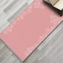 Evaşk Namazlık Dokuma Halı Kaymaz Muslumana Seccade 80 x 130 PEMBE EVAŞK404B80