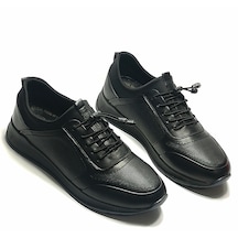 Akman Siyah Erkek Deri Streçli Model Günlük Lüks Comfort Ayakkabı