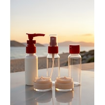 30 Ml 5 Li Seyahat Banyo Şişe Seti Sızdırmaz Kapak Uczzz5liseyahatşişesibordo-2 Diğer