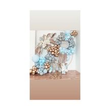 Pastel Balon Krom Gold Balon Konsept Balon Zinciri A