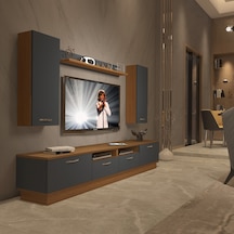 Decoraktiv Trendstyle 5220d Mdf Tv Ünitesi Tv Sehpası Ceviz - Antrasit