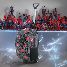 Çocuk Anaokulu Kreş Çekcekli Çanta 2 Bölmeli Suluklu Spiderman