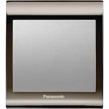 Viko Panasonic Thea Blu Tekli Anahtar Çerçeve Una+füme, Kapak Metalik Beyaz
