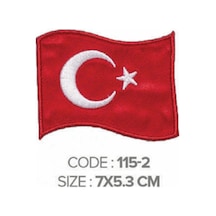 Ütü İle Yapışan Arma Patch Türk Bayrağı En:7cm Boy:5.3cm 1 Adet - 691593378 Diğer