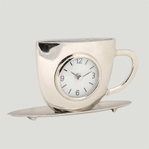 Vitale Metal Sılver Fincan Saat 5 24 13 Cm