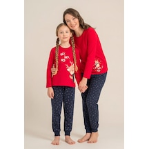 Rolypoly Ho Ho Ho Deer Anne Kız Kırmızı Uzun Kol Pijama Takım Rp3934-a-v1 Rp3934-a-v1