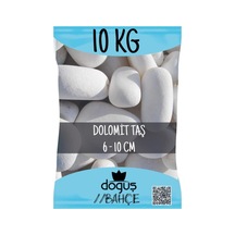 Tr Ahs Beyaz Dolomit Taş 10 Kg 6-10 Cm Dere Çakıl Taşı Bahçe Peyzaj Süs Taşı Saksı Teraryum Akvaryum Taşı Diğer