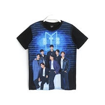 Dobakids Bts K-pop Grubu 3d Baskılı Kız Çocuk T-shirt Siyah