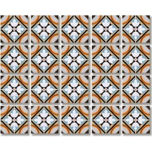 Tink Moroccan 2 Metraj Desenli Pvc Karo 10 X 10 Cm 20'li Paket Çok Renkli